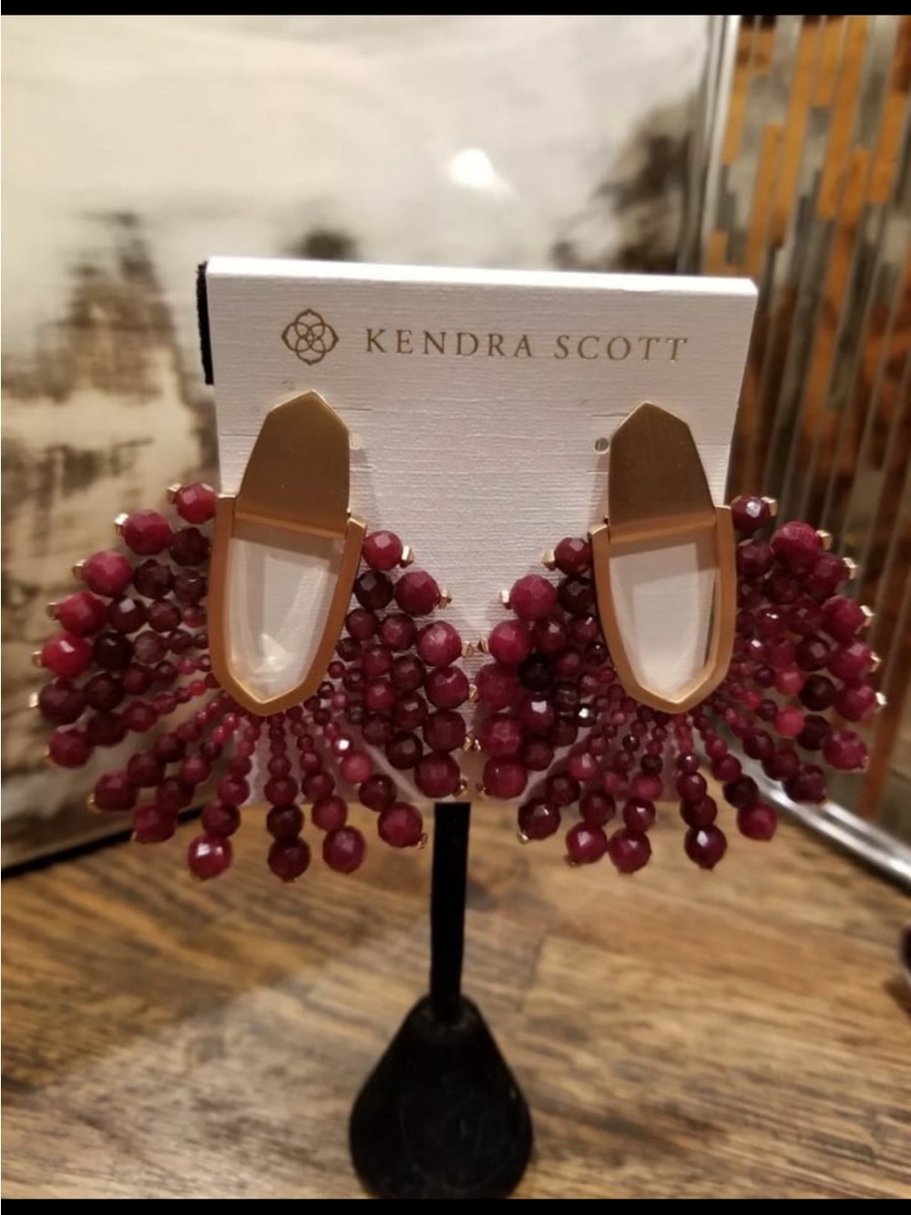 Kendra Scott Maroon Diana Earrings